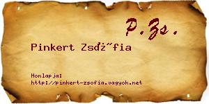Pinkert Zsófia névjegykártya