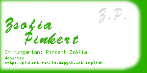 zsofia pinkert business card